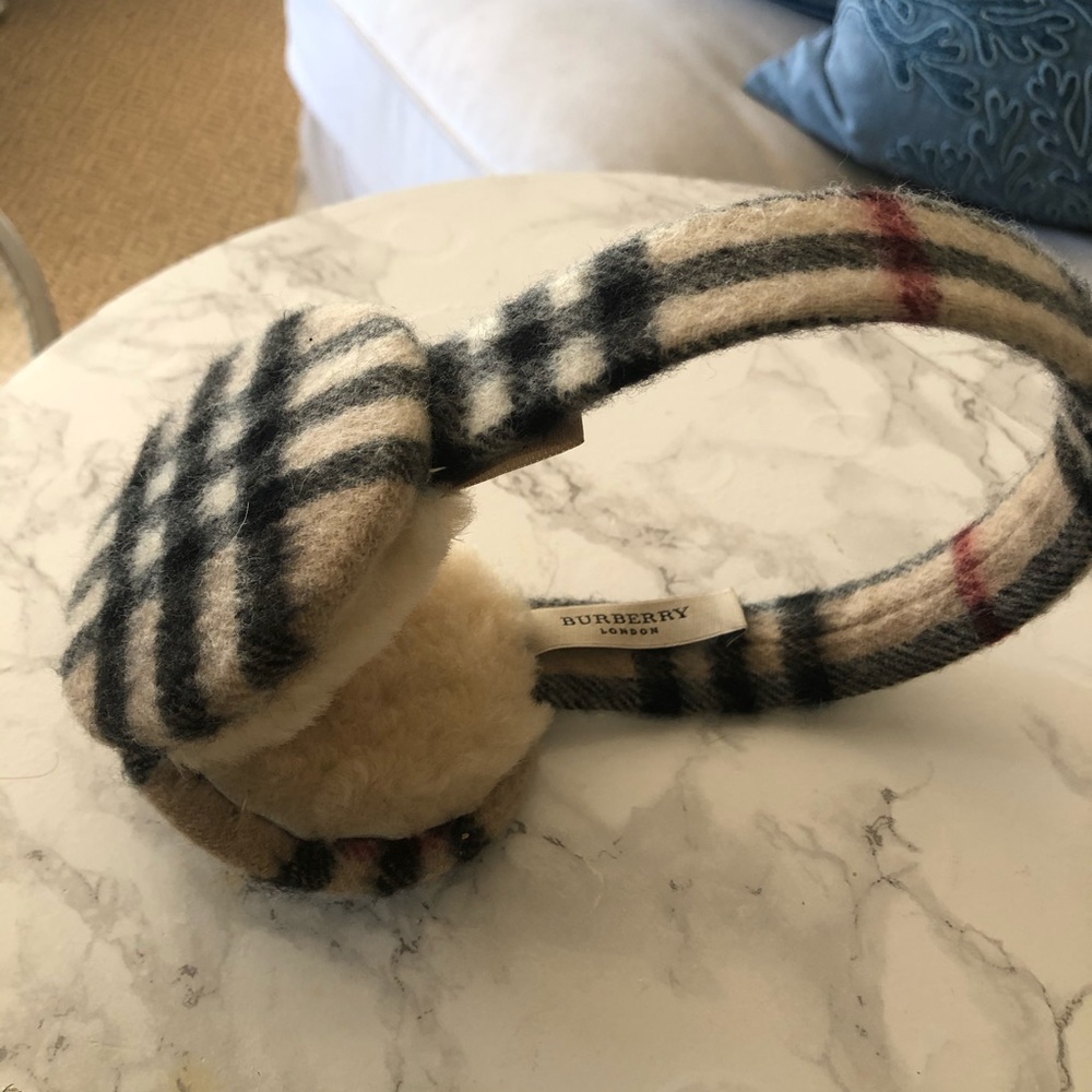 - Burberry cashmere ear muffs  💯 authentic